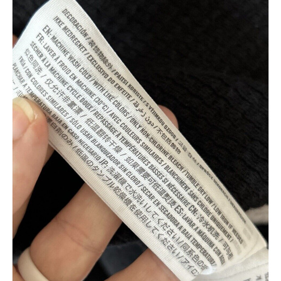 HOLLISTER Thermal Spell Out Shirt Mens Small Black Cursive Grunge Skater Y2K - Picture 8 of 13